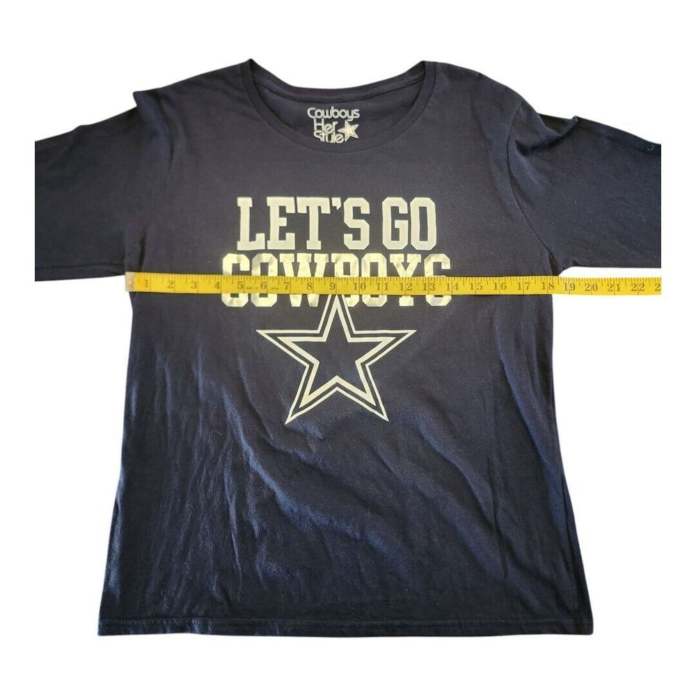 Dallas Cowboys NFL Women's Blue‎ Long Sleeve Logo Shirt,Size Medium NWOT Shiney - Picture 3 of 9